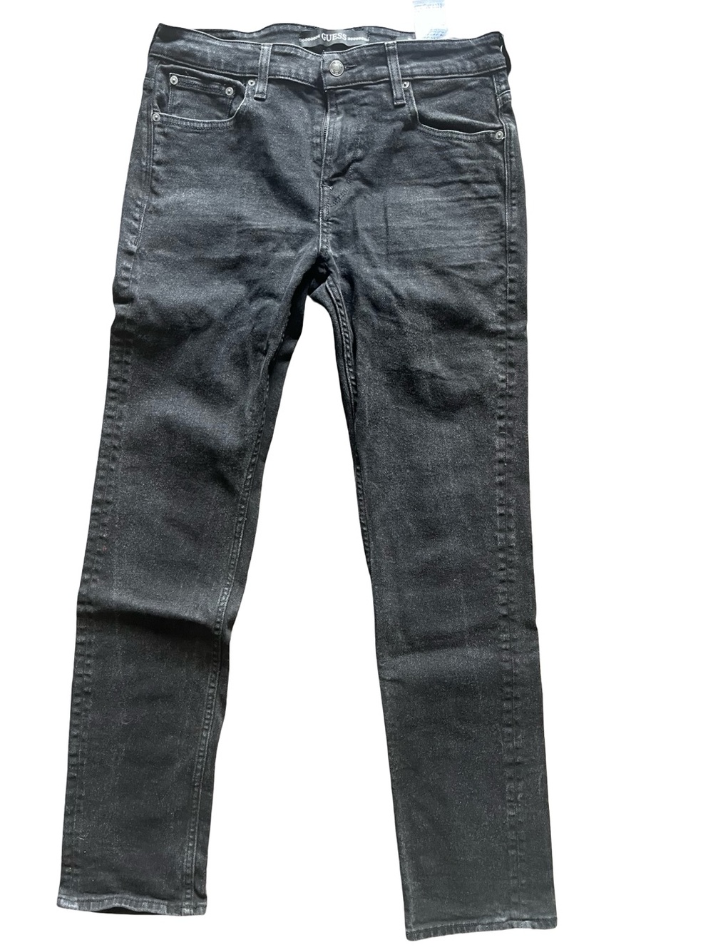 Guess black dark stonewash jean 100% organic cotton durable staple work men's 32